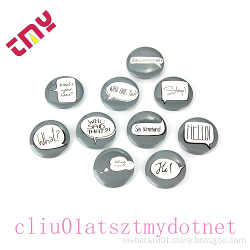 Custom Cheap Plain Blank 58MM Round Star Heart Shaped Metal Material Tin Pin Button Badge Wholesale